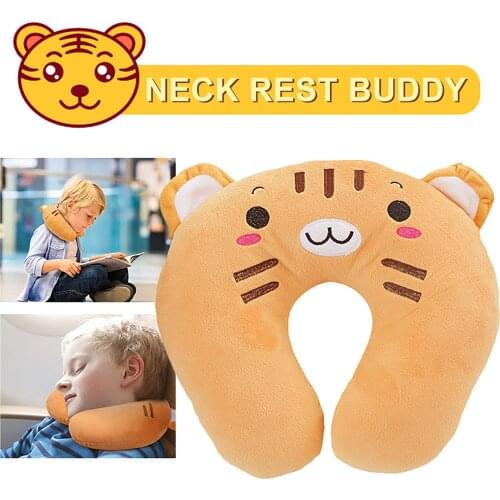 Soft Kids U-Shaped Car Sleep Neck Protection Pillow Office Cushion Cute Lovely Travel Pillows For Children/Adult Drop Ship