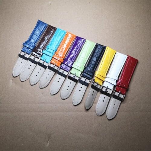 Wholesale 240pcs/lot New 12mm-14mm-16mm-18mm-20mm-22mm watch strap leather imitation Bamboo grain pu leather watch bands -0717