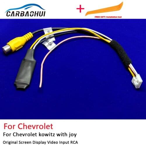 Original Video Input Switch Reverse Parking RCA Adapter Cable For Chevrolet Kovoz with Joyful Edition Car Rear View Camera hd