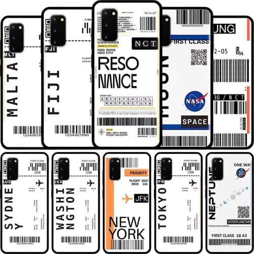 FIRST CLASS PLANE TICKET Silicon Shell for Samsung Galaxy S20 FE S21 Ultra 5G S8 S9 Coque for SAMSUNG S10 S20 Plus S10e TPU Case