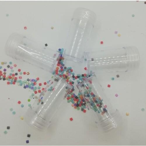 60Pcs Bottles Transparent Diamond Painting Beads Storage Bottles Embroidery Beads Storage Container Storage Box Bolltes