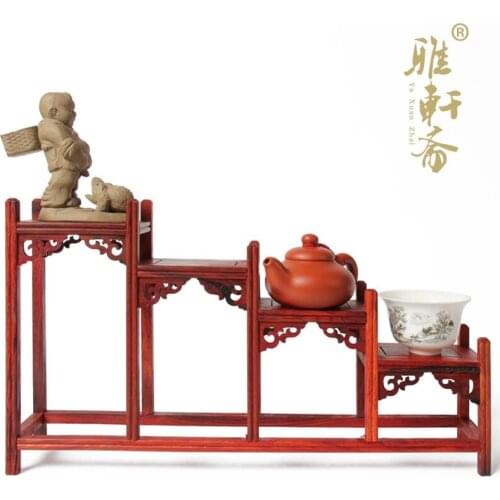 Ya Xuanzhai mahogany carved small shelf mahogany crafts mahogany frame table backgammon ornaments