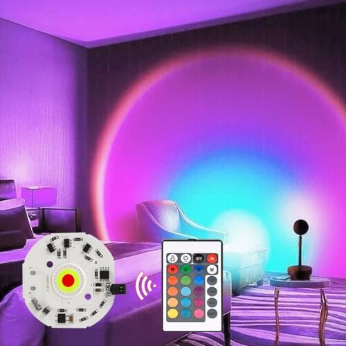 RGB LED COB Chip Lamp 50W High Power LED Diode Spotlight Flood Light Source Smart IC Auto Change Colors 110V 220V