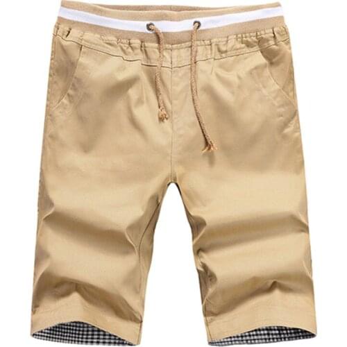 Asian Size Mens Shorts Summer Shorts Casual Man Shorts Solid Breathable Elastic Waist Fashion Mens Shorts Male Bermuda Homme