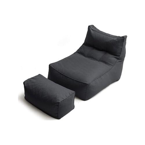 Folding L shape beanbag relax chair Waterproof living room use bean bag sofa with ottoman