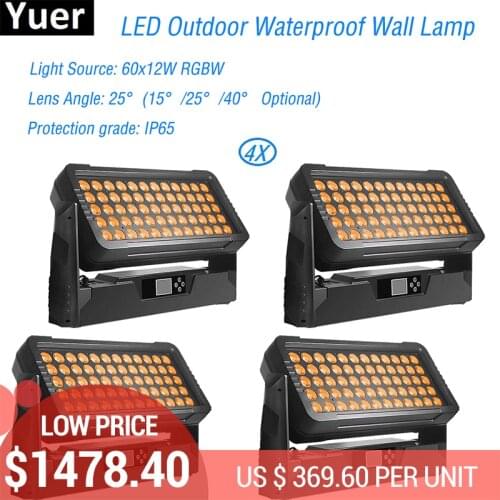 4Pcs/Lot 600W LED Outdoor Waterproof Wall Lamp IP65 LED Par Lights Modern LED Decorative Wash Wall Light For Disco Stage Light