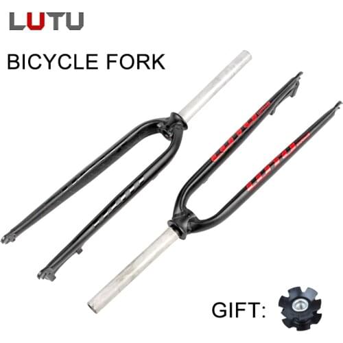 LUTU Rigid Fork for Bicycle Mtb 29 Frame Mountain Bike 26 27.5 Front Fork Aluminum Alloy Bicycle Disc Brake 160mm Merida Hard