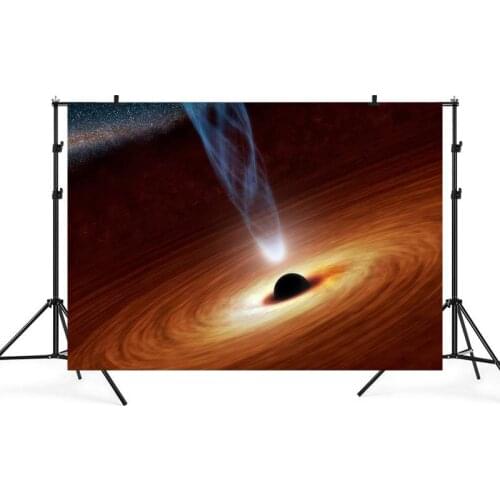 Universe Starry Black Hole Backdrops Artistic Photos Background Decor for Kids Birthday Party Photography Photocall Studio Props