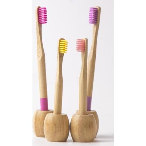 High quality natural bamboo toothbrush bathroom holder washroom biodegradable wood eco friendly SN2760