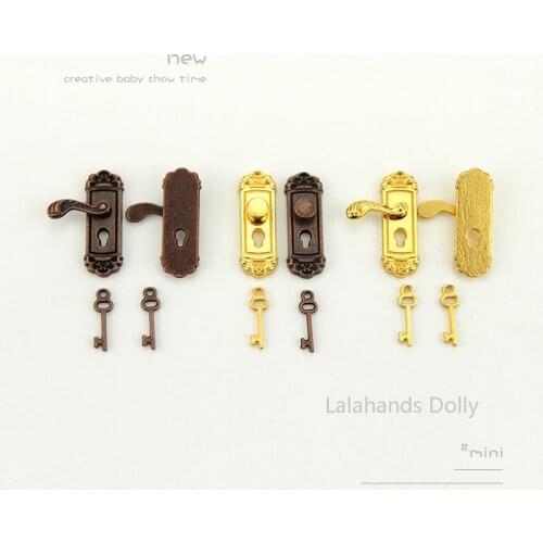 1:12 OB11Dollhouse Mini Decoration Retro Door Lock Mini Food Play Scene Model Accessories