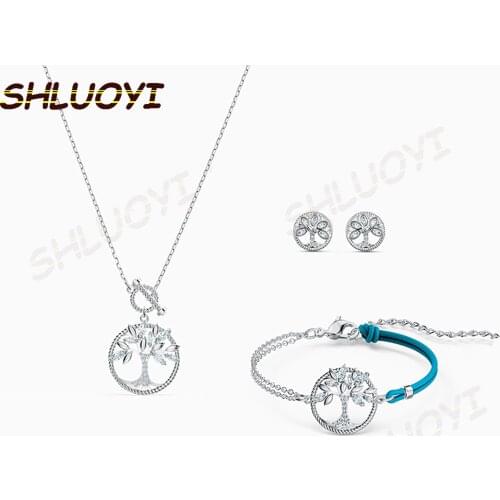 2020 fashion jewelry SWA new symbol of life tree decoration crystal jewelry women Necklace Charm romantic gift
