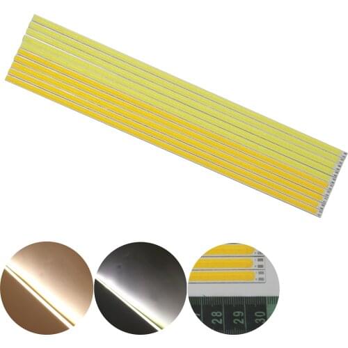 5PCS 300mm 6mm 10W LED COB Strip Hard Strip 12V DC Bar light Warm White for DIY Car Outdoor Bended light Camping Lamp COB source