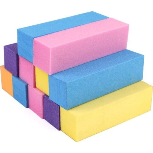 50Pcs Sanding Sponge Nail File Buffer Block for UV Gel Polish Nail Art Pedicure Colorful Nail Buffers File Manicure Tools