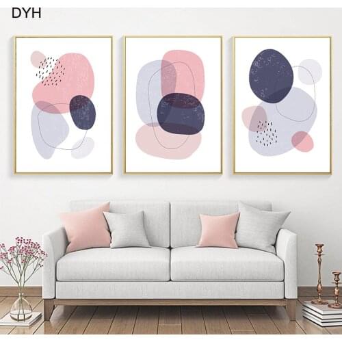 Abstract Organic Shapes Trendy Wall Art Poster Print Canvas Painting Minimalist Picture Interior Living Room Decoration