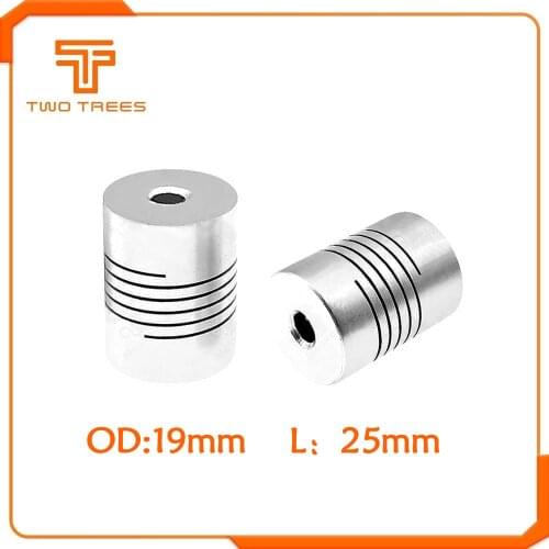 Aluminium CNC Motor Jaw Shaft Coupler 5x8mm Flexible Coupling D19L25 wholesale Drop shipping For CR10 Ender-3 Ender 3 Pro