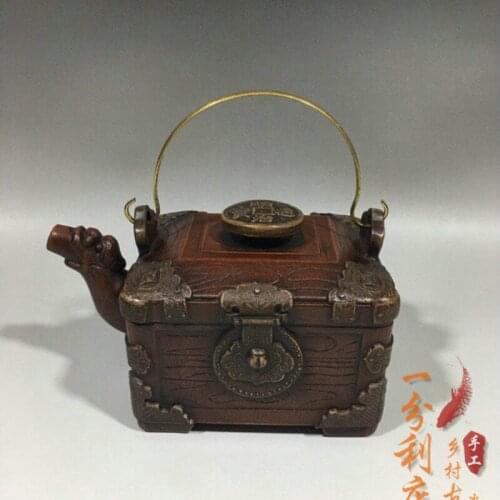 Antique Backflow Teapot Purple Sand Old Pot Early First Factory Ancient Famous Pure Handmade Old Segment Mud Treasure Chest