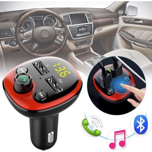 Car with Dual 3.1A USB Charging Ports Hands-Free Car Charger Radio Receiver Mp3 Player Bluetooth FM Transmitter Car Mp3 Player