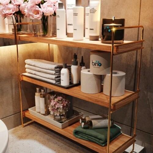 Wooden Stainless Kitchen Shelf Spice Rack Storage Racks Organizer Home Bathroom Bookshelf Makeup Organizer shelves for the kitch