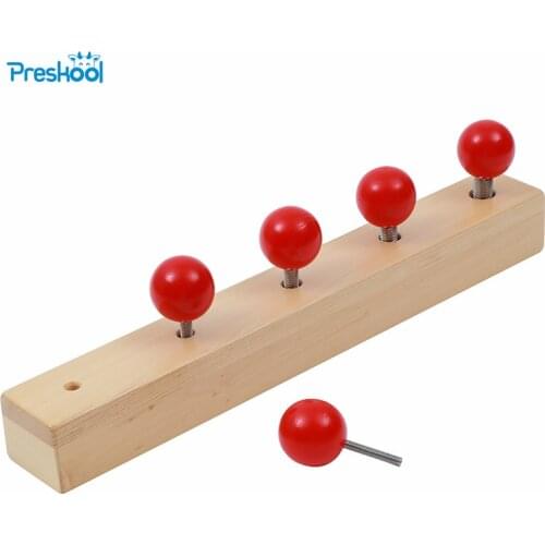 Montessori Kids Toy Baby Wood Screw Bolts Learning Educational Preschool Training Brinquedos Juguets