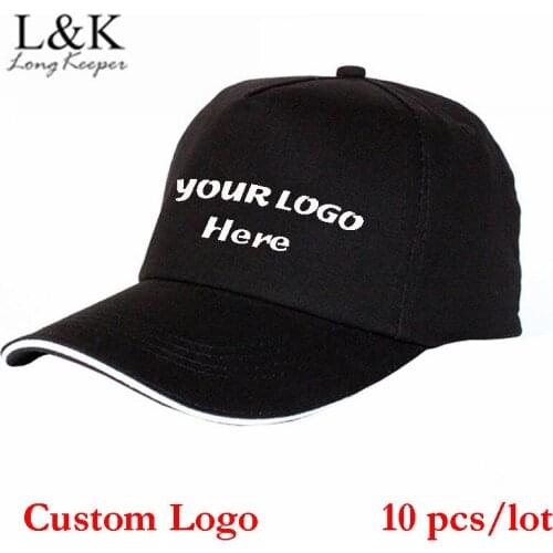 Long Keeper High Quality Custom Logo Hats Golf Baseball Cap Snapback Outdoor Casual Solid Boys Girls Hats Gorras 10pcs/lot