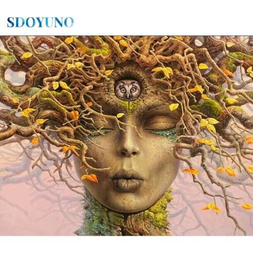 SDOYUNO Figure 5D DIY Diamond Painting Full Square/Round Diamond Embroidery Paintings Accessories Pattern Rhinestone Home Decor