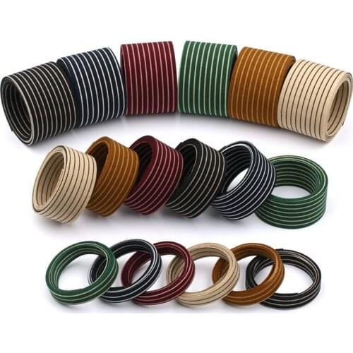 5M/Lot 10 25 40mm Red White Printed Stripe Ribbon Cotten Fabric Ribbon Layering for Gift Wrap DIY Hair Bow Accessories Material