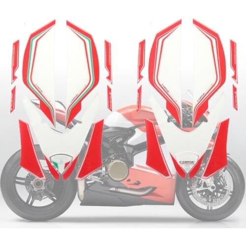 Hot sell Motorcycle Accessories Front Fairing Motor Number Board 3D Strickers Gel Protector For Ducati panigale 1299 2016 2017