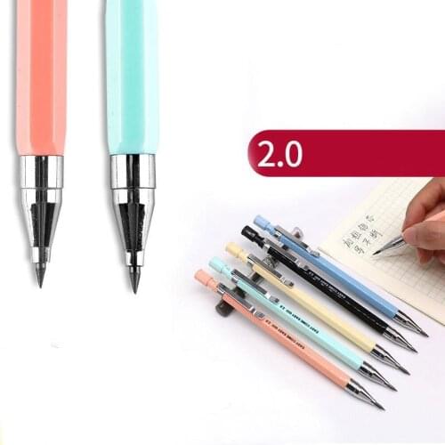 2.0mm Candy Color Mechanical Pencil Drawing Writing 2B Propelling Pencils for Kids Girl Gift School Supplies Students Stationery