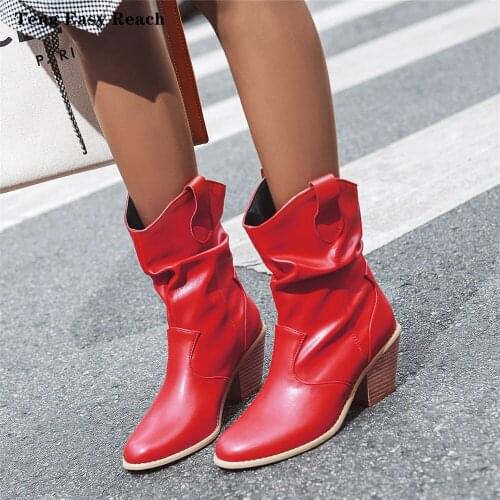 Fashion Western Cowboy Boots Women Chelsea Boots Wedge Winter Pu Leather Boots Pointed Toe Cowgirl Short 2020 Womens Sexy Boots