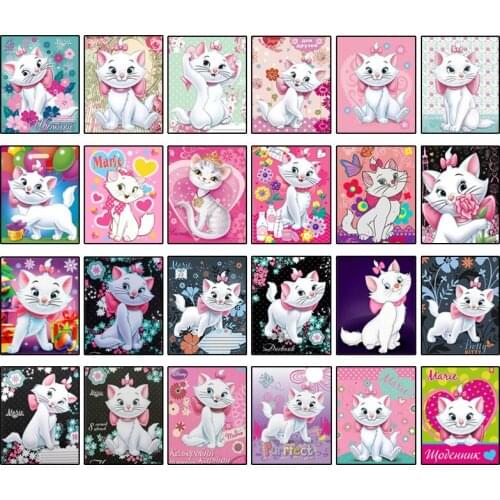 5D DIY Diamond Painting Cartoon Full Square Rhinestone Mosaic Embroidery Cross-stitch Kits Aristocats Marie Cat Home Decoration