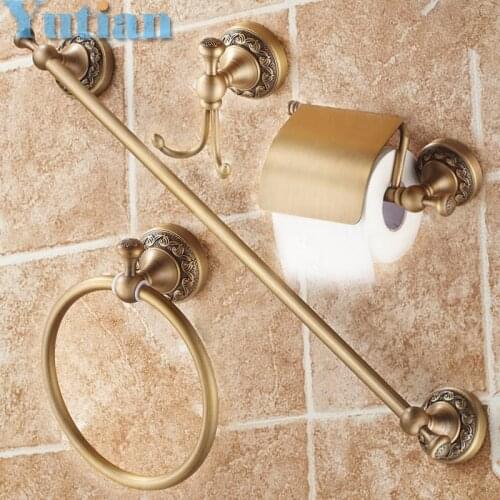 Free shipping,solid brass Bathroom Accessories Set,Robe hook,Paper Holder,Towel Bar ,bathroom sets,YT-10600-A