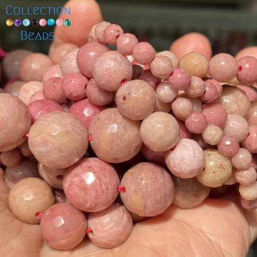 Natural Red Wooden Stone Spacer Loose Round Bead For Jewelry Making 4-12 MM DIY Bracelets Accessories Wholesale 15"