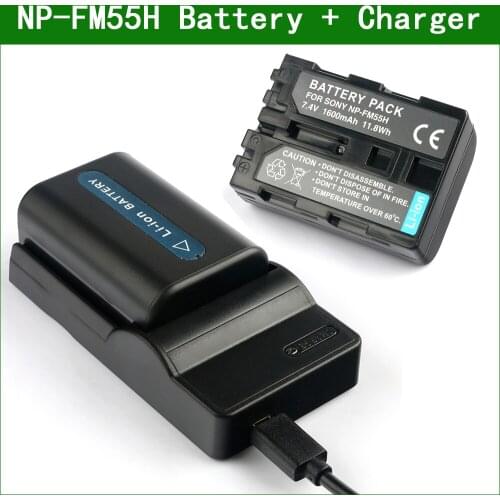 NP-FM55H FM50 Camera Digital Battery + USB Charger For Sony DCR DVD100 PC101 PC103 PC105 RV265 HDR-UX1