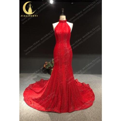 Rhine real Pictures Wine Red Halter Lace Mermaid Sexy vestidos de fiesta abiti da cerimonia formal dresses Evening Dresses