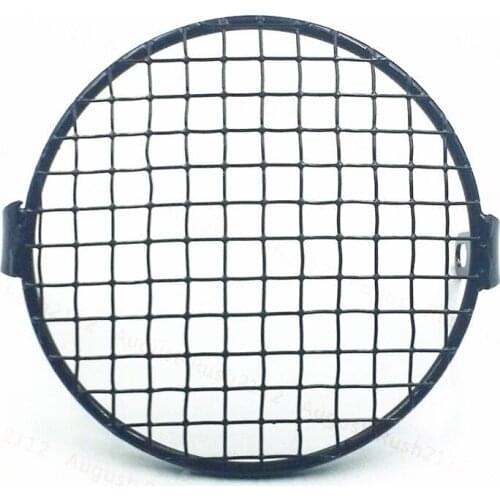 Retro Grill Motorcycle Side Mount Headlight Cover Mask Cafe Racer Bobber CB GN