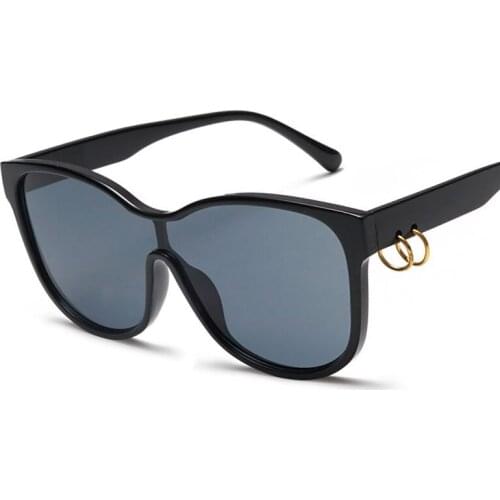 Luxury Flat Up Sunglasses Women Brand Sun Glasses Vintage Fashion Black Frame Oval Acetate Glasses Female Shades UV400