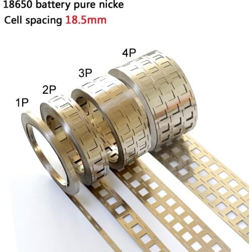 High Pure Nickel Belt bus bar 1M Pure Nickel Strip,cell spacing 18.5mm, Without holder, For 18650 Lithium Battery pack