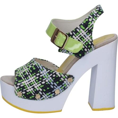 SUKY BRAND sandals women green fabric