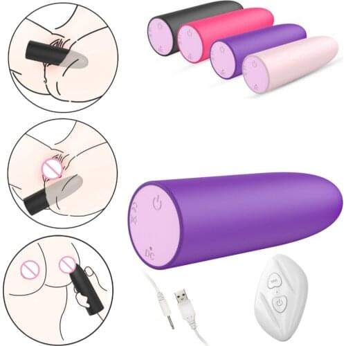 USB Charging 10 Frequency Remote Control Vibrator Vibrating Egg Anal Plug Av Stick Female Masturbation Device Adult Shop for 18