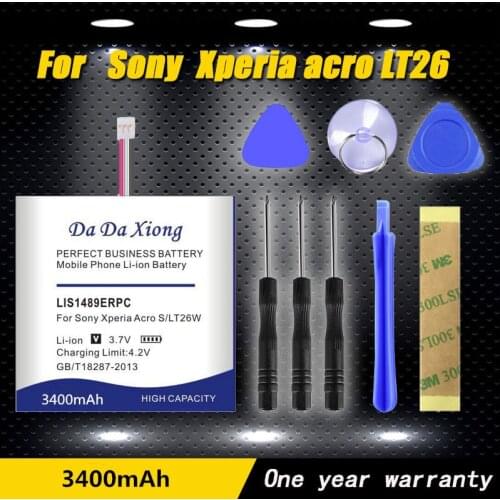 High quality 3400mAh LIS1489ERPC Battery for Sony Ericsson Xperia acro LT26 S LT26W Phone Battery