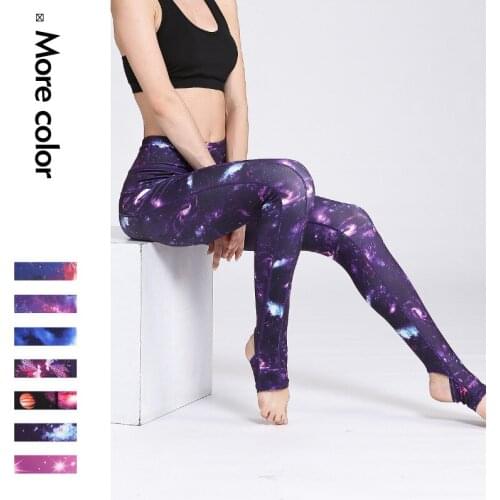 2019 Women High Waist Printed Yoga Pants Stretchy Workout Sport Yoga Leggings Fitness Exercise Pants Running Workout Sport Suit