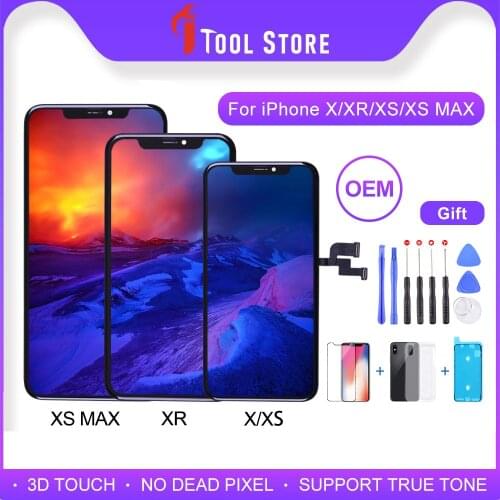 GradeAAA+ OEM Display For iPhone X XS XR XSMax 11 LCD Touch Screen AMOLED Display Digitizer Assembly True Tone Supported