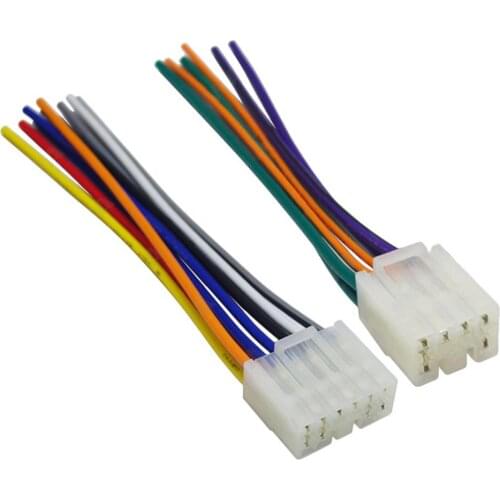 1 Pair Car Audio Stereo Wiring Harness Adapter Plug For Toyota Audio Modified Tail Line CD Player Tail Line Plug Pair Installa