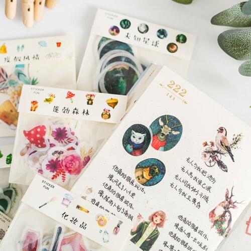 1pack Cartoon Diary Stickers and Paper Stickers Scrapbooking Kawaii Stationery Diy Album Bullet Journal Stick Label Papeleria