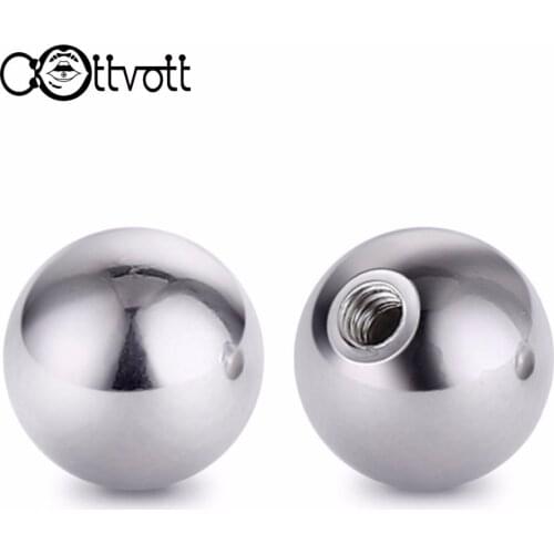10pcs/lot 2 3 4 5 6mm Stainless Steel Piercing Ball 14/16G Lip Eyebrow Tongue Belly Navel Ring Body Jewelry Piercing Parts PLP01