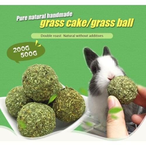 200g/500g Flower Straw Cake Alfalfa Rabbit Food Guinea Pig Pet Molar Snacks Rabbit Love Molar Straw Cake