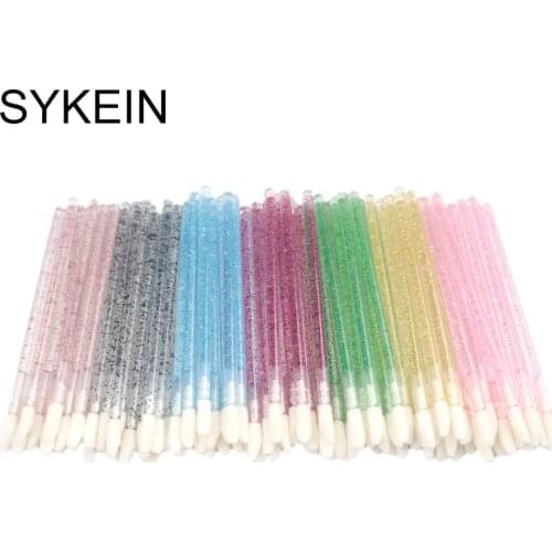 50 pcs Crystal Mascara Wands Applicator Diamond Disposable Lip brushes Cosmetic Eyelash Brush Make Up brushes Tools