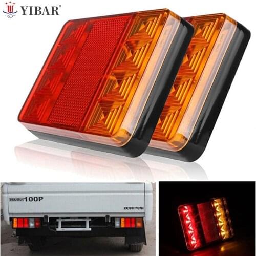 Car Truck LED Rear 12V Lights Rear Lamps Waterproof TailightTail Light Warning Parts for Trailer Caravans DC