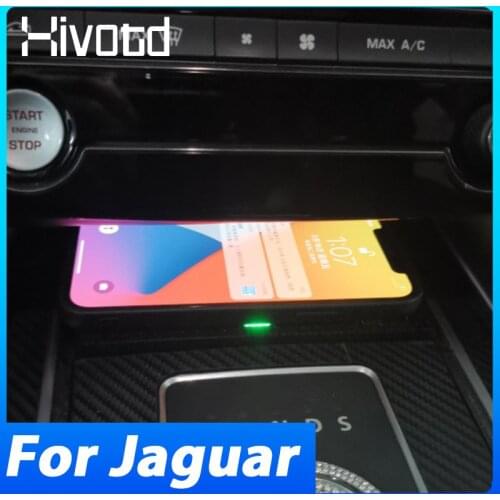 QI Wireless Charger Phone Charging Board Plate Holder Interior Accessories For Jaguar F-Pace X761/ XF X260/ XE X760 2016-2018