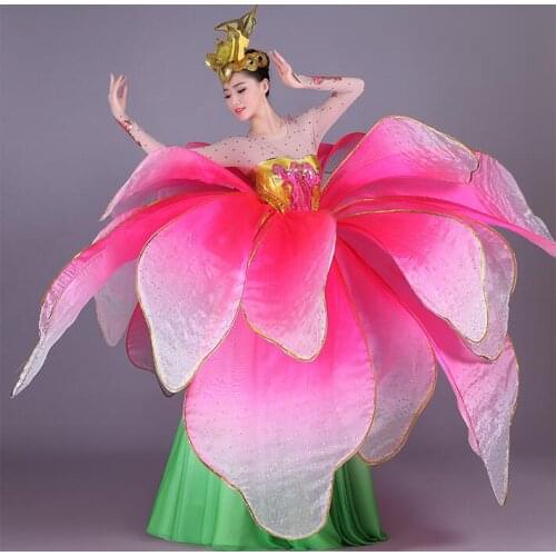 Ballroom dresses Flowers Opening dance Big dress Modern dance performance Petal Show Stage